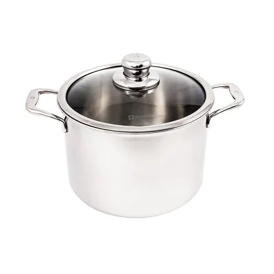 7.9 Qt 9.5 Inch (7.5l 24cm) Premium Clad Stainless Steel Induction Stock Pot With Lid