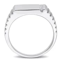 Men's 1/10 Ct Tw Diamond Ring Sterling Silver