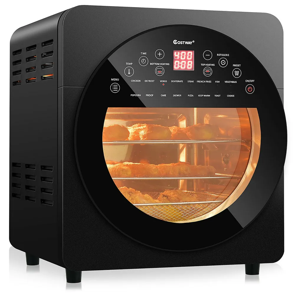 Beelicious 19-In-1 Large Digital Convection Air Fryer Toaster Oven Combo  With Rotisserie And Dehydrator 1800W