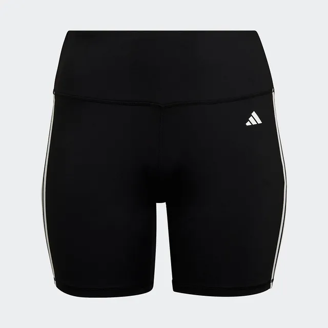 Adidas Training Essentials 3-stripes High-waisted Short Leggings (plus Size)