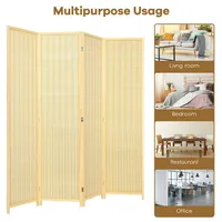 4 Panel Room Divider Screen Portable Folding 6 Ft Partition Screen