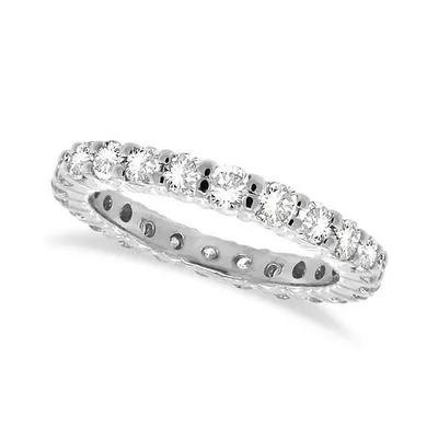 Diamond Eternity Ring Wedding Band 14k White Gold (1.07ctw)