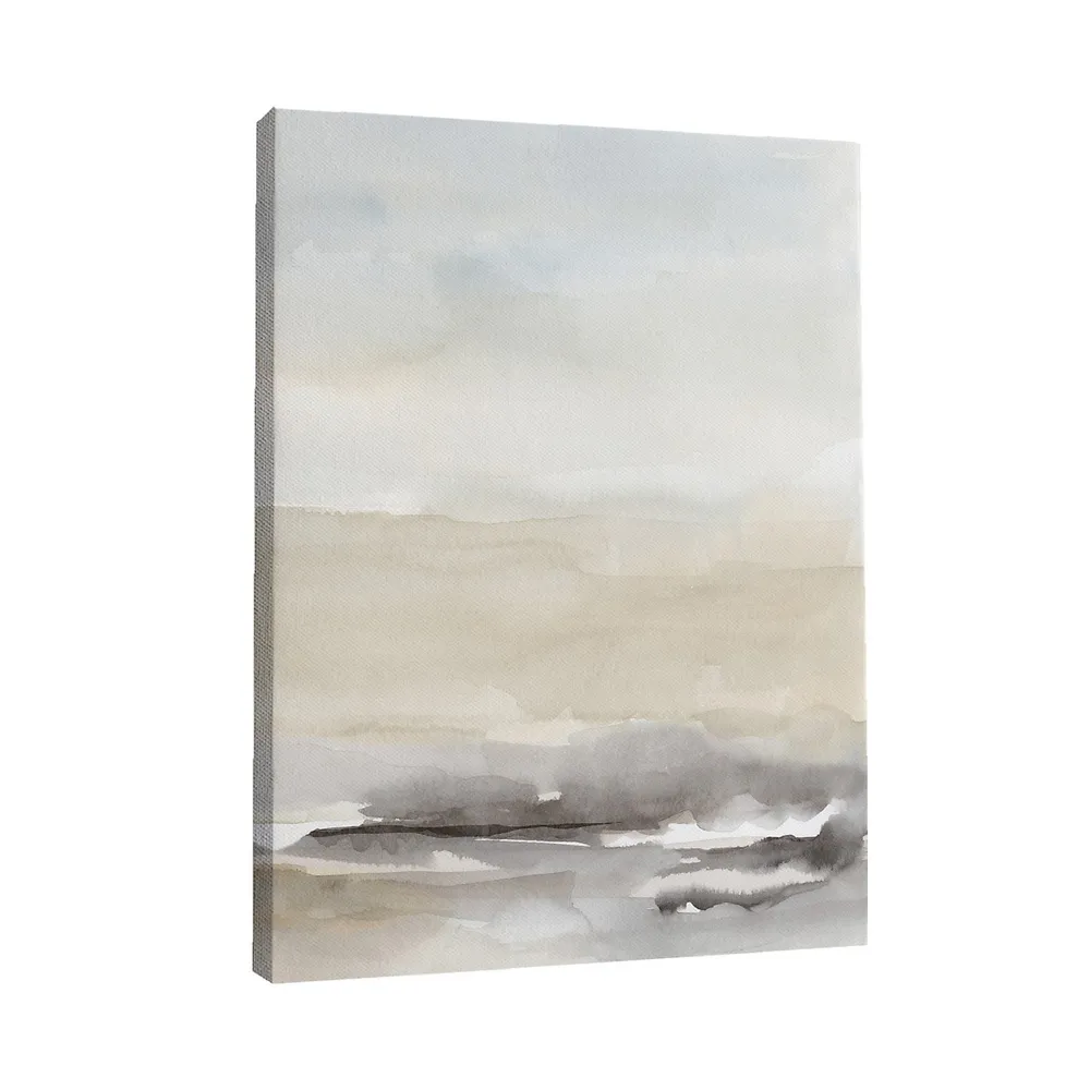 Modern Impressionistic Cloudy Seascape Canvas Wall Art