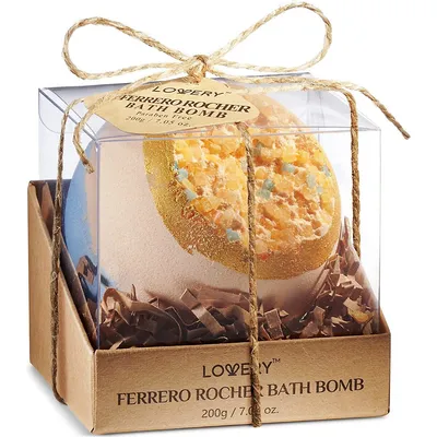Ferrero Rocher Handmade Bath Bomb, Extra Large Bath Fizzy, 7oz