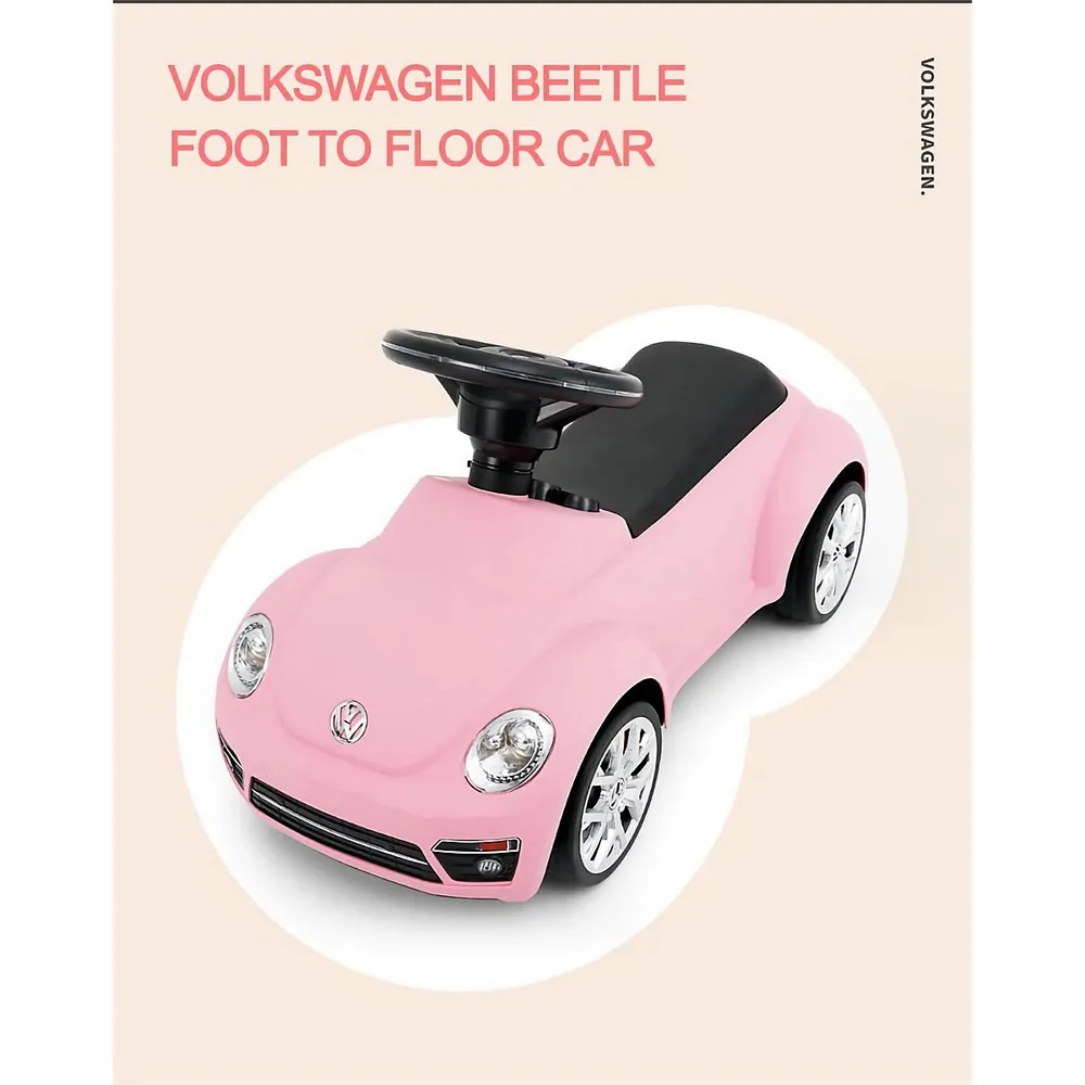 12V Volkswagen Beetle Kids Ride On Car Rose 