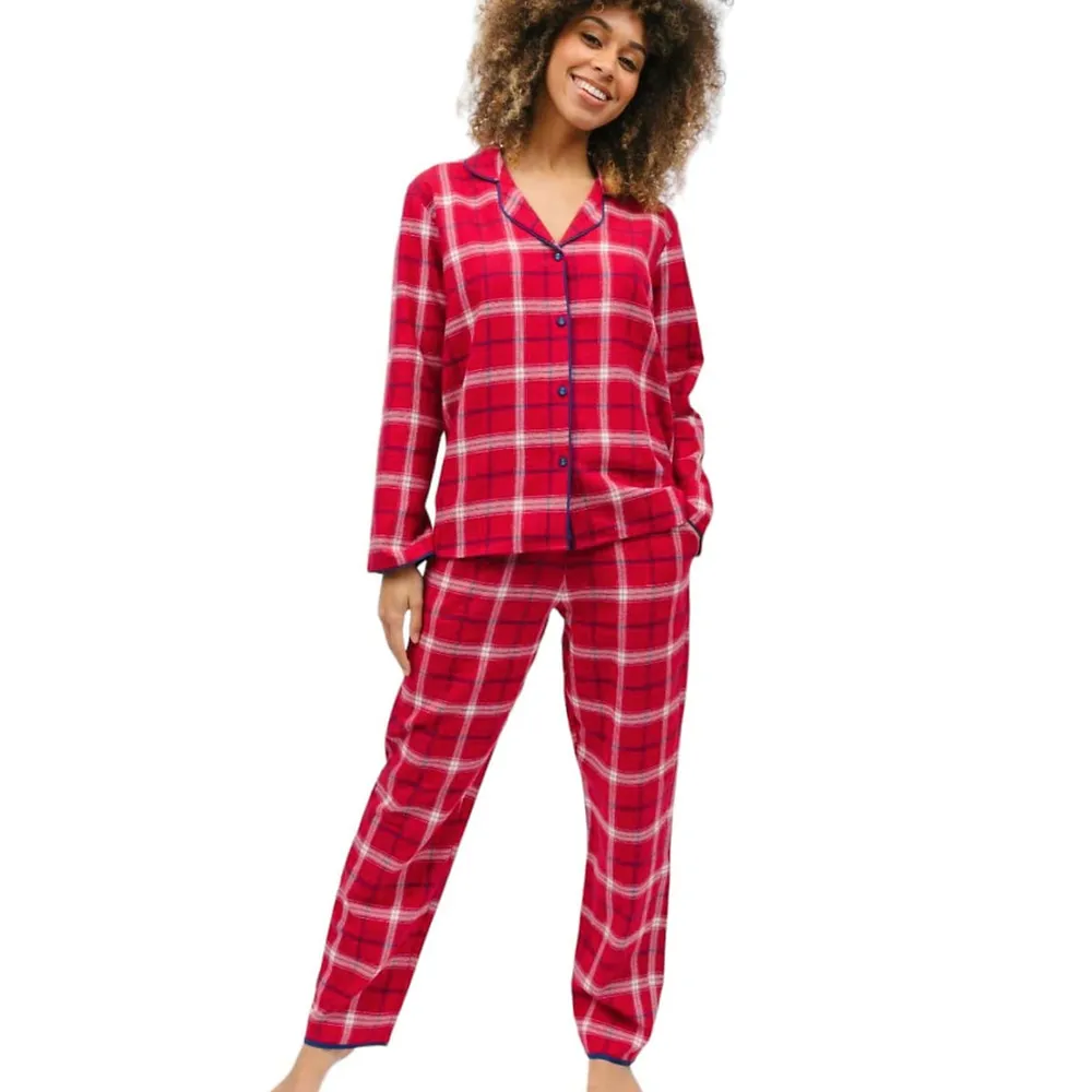 Cyberjammies Noel Womens Super Cosy Check Pyjama Set