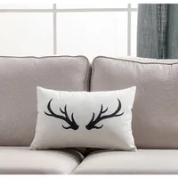 Antler Cottage Icons Throw Pillow With Poly Insert - Set Of 2