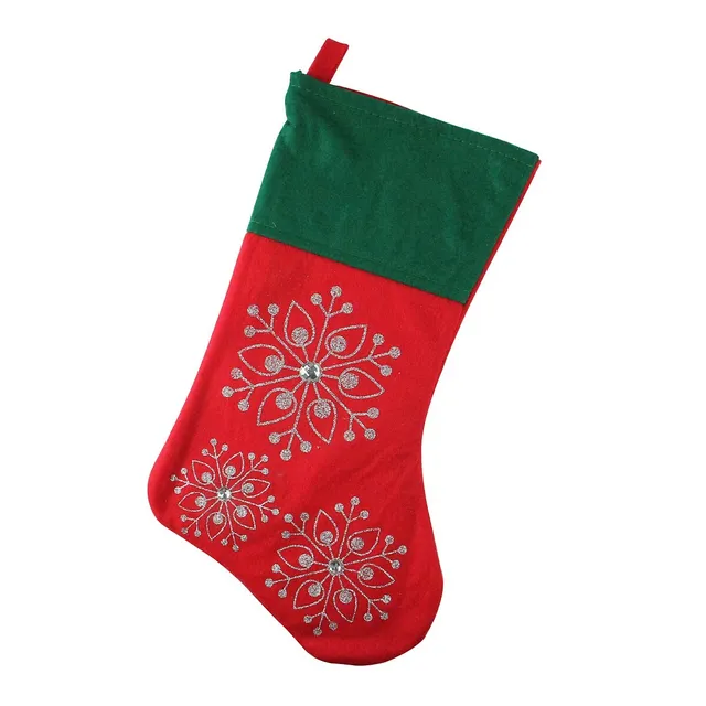 Silver Snowflakes Christmas Stocking