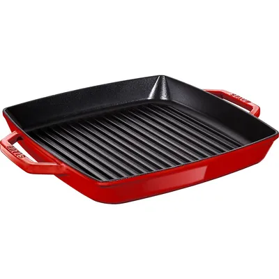 Double Handle Square Grill 11in Cherry