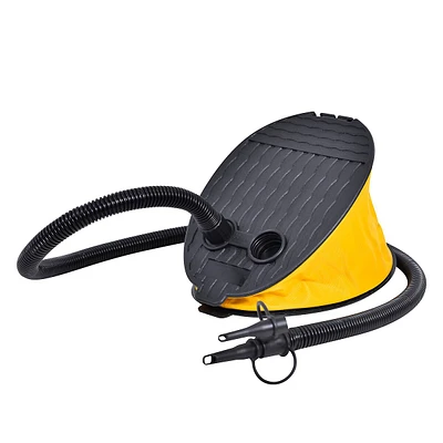 9" Black And Yellow Portable Bellows Foot Pump