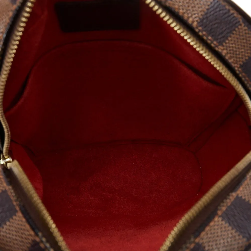 LOUIS VUITTON Damier Ebene Ipanema PM Brown Crossbody Bag