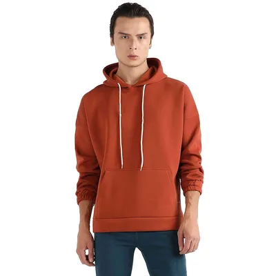 Men's Oversized Pullover Sweatshirt With Kangaroo Pocket