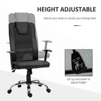 High Back Mesh Office Chair With Padded Headrest