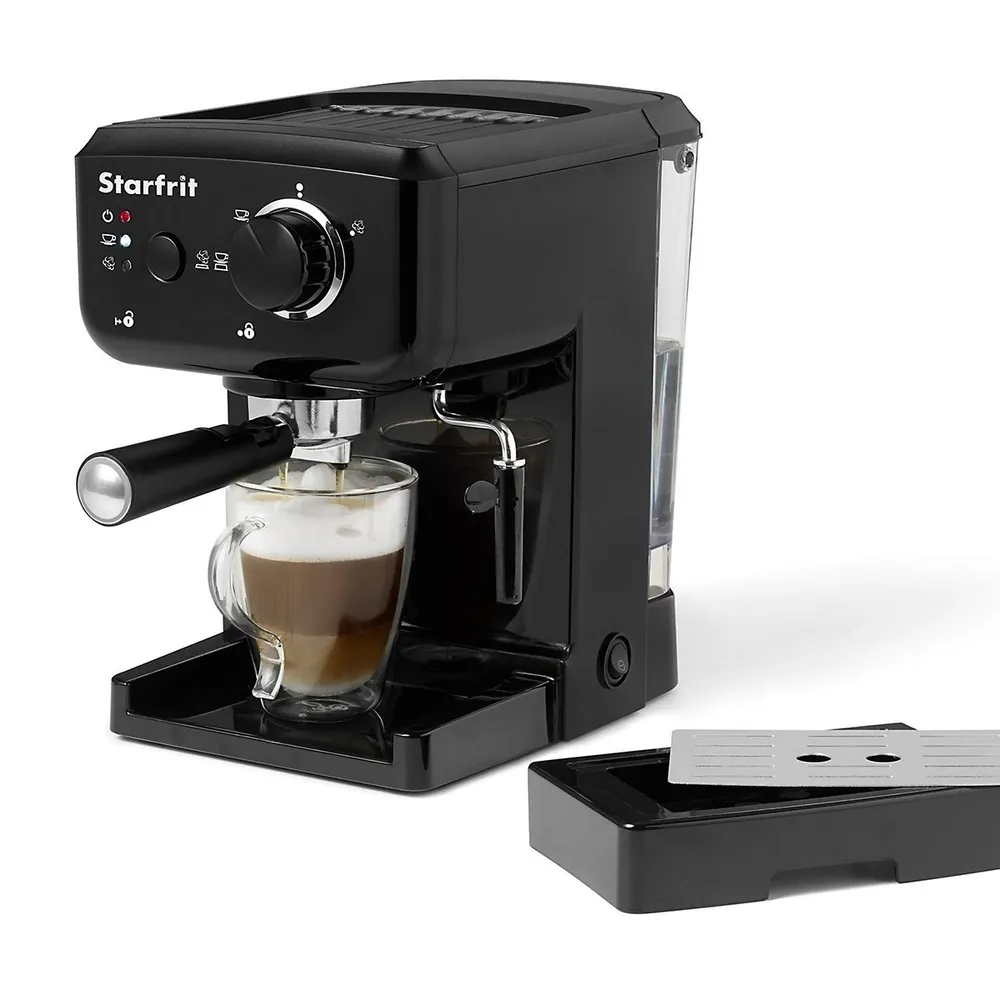 Espresso And Cappuccino Coffee Machine, Includes Rotating Steam Nozzle And Milk Frother