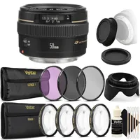 Ef 50mm F/1.4 Usm Lens + 58mm Filter Kit + Macro Kit + Tulip Lens Hood
