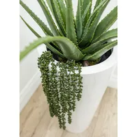 Artificial Botanical Hanging Plant In Green 25 In. Height