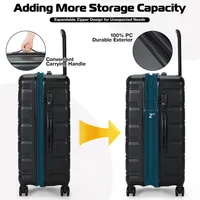 3 Piece Hardshell Luggage Set Ex Pandable Suitcase W/ Tsa Lock & Spinner Wheels