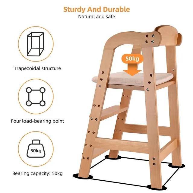 Baby high chair | Easy installation | Safe structure | Bellababy