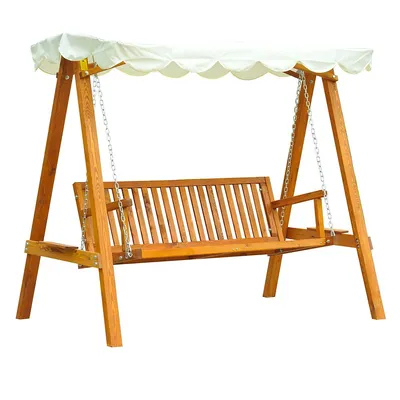 Seater Wooden Swing Chair