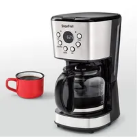 Programmable Electric Coffee Maker, 12 Cup Capacity, 900 Watts, Stainless Steel