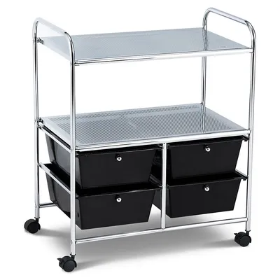 4drawer Rolling Storage Cart Shelf Scrapbook Paper Office School Organizer