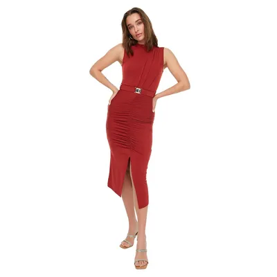 Woman Midi Bodycone Fitted Knit Dresses
