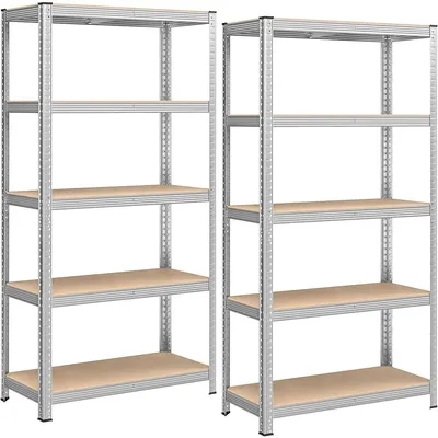 Pack Of Two 5-tier Heavy-duty Steel Shelving Storage Units