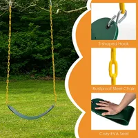 Swing Frame Stand With 2 Swing Set Swing Sets For Backyard W/ Ground Stakes