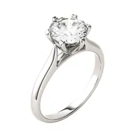 14k White Gold 1.50 Ct. T.w. Created Moissanite Solitaire Ring