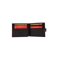 Leather Trifold Wallet Rfid Secure