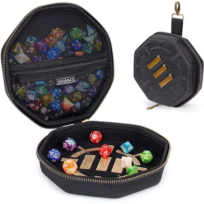 Tabletop Dice Case And Dice Rolling Tray - Dnd Dice Tray And Storage Holder For Up To 150 D&d Dice With Rugged Exterior And Soft Protective Interior - Dnd Dice Case Perfect For Game Night