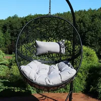 Jackson Hanging Egg Chair - Resin Wicker - Cushions