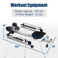 Exercise Rowing Machine Rower W/adjustable Double Hydraulic Resistance Home Gym