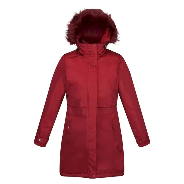 lucasta waterproof insulated jacket rumba red