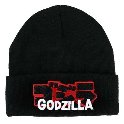 Godzilla Logo Kanji Black Beanie
