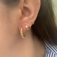 10k Gold Chubby Huggie Earrings