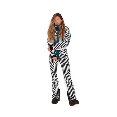 Fall Line Black & White Female Ski Suit