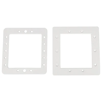 8.25" White Hydrotools Swimming Pool Skimmer Face Plate And Butterfly Gasket