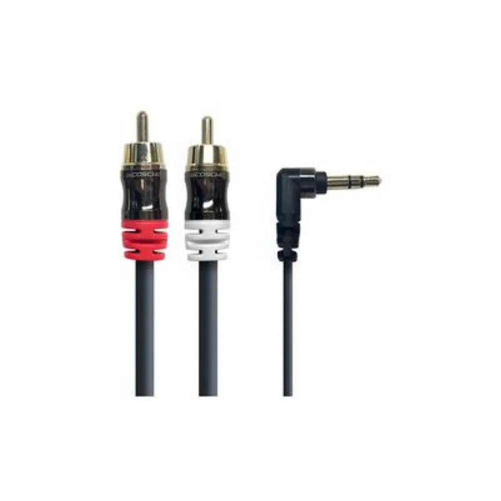 Aux 3.5mm To Rca Audio Cable Premium 6ft Black