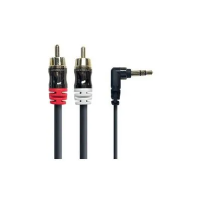 Aux 3.5mm To Rca Audio Cable Premium 6ft Black