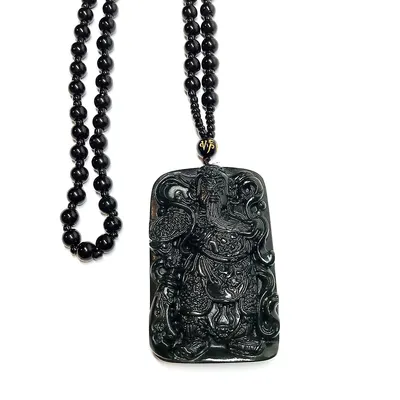 Men's Guanyu God Of War Natural Jade Pendant