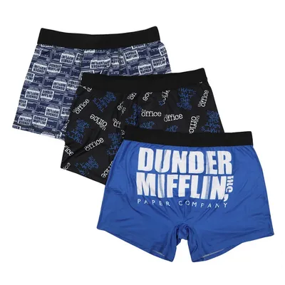 The Office Dunder Mifflin Logo 3 Pack Boxers Set
