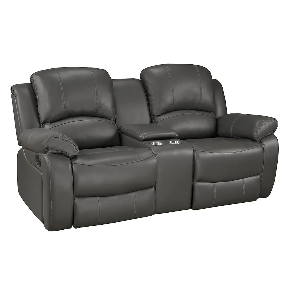 Greyconsole Recliner Loveseat