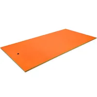 3-Layer Floating Water Pad 12' x 6' Floating Oasis Foam Mat - Orange