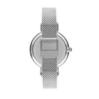 Ladies Lc07348.330 3 Hand Silver Watch With A Silver Mesh Band And A Silver Dial