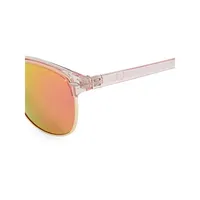 Veronica 50MM Clear Mirrored Clubmaster Sunglasses