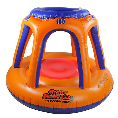 48" Orange And Blue Inflatable Giant Floating Shoot Ball Swimming Pool Game
