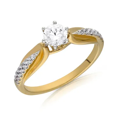 Canadian Dreams 14k Yellow Gold .52ctw Diamond Engagement Ring
