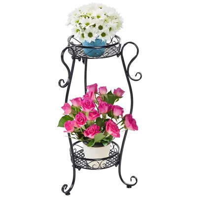 2 Shelf Flower Pot Stand
