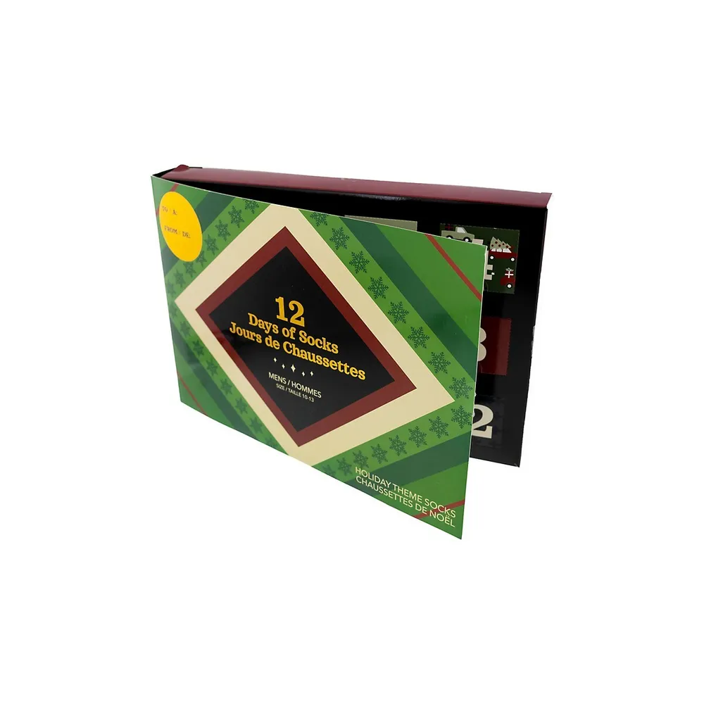 Gertex Mens Christmas Holiday Themed Sock Advent Calendar | Square One